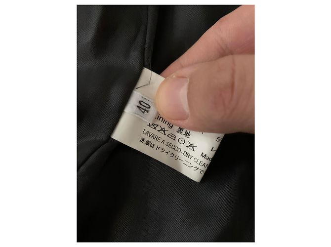 Autre Marque HAUTE Bicolor Wool and Technical Material Slim Coat Multiple colors - view 6