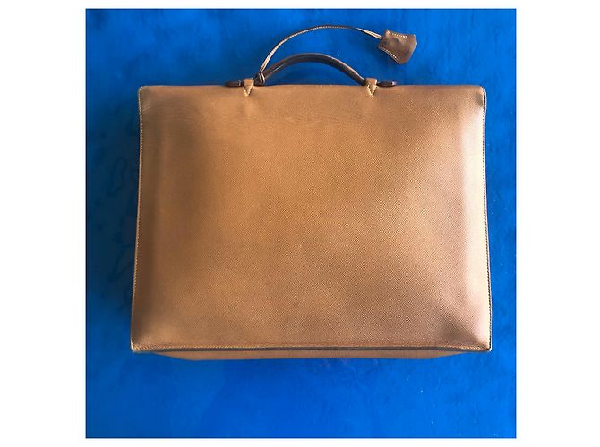 Hermès Sac à Dépêches Beige Cuir - vue 2