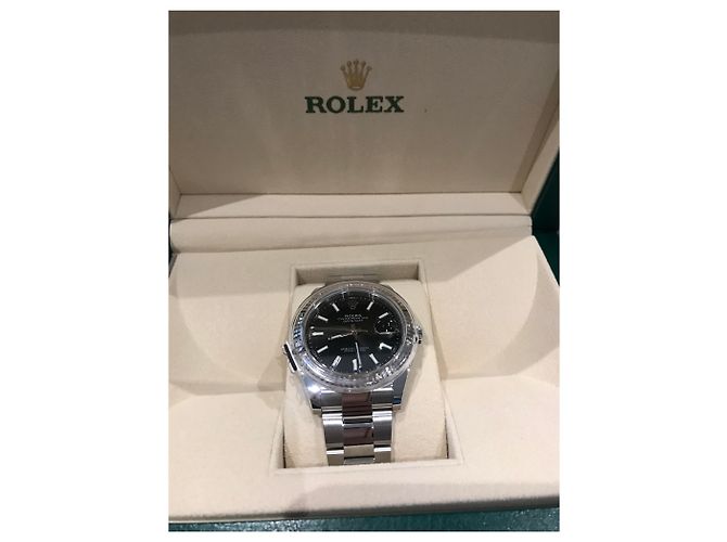 Rolex Datejust 41 Acciaio Quadrante Nero Bracciale Oyster Silver hardware - vista 3