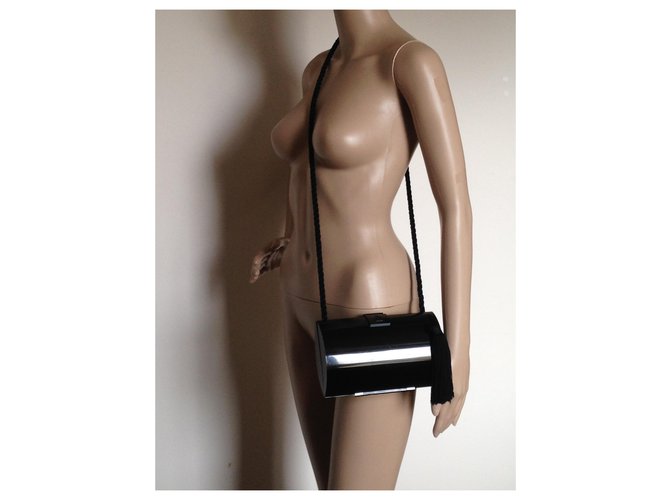 Lanvin Arpège Borsa da Sera Nera in Plastica Nero - vista 2