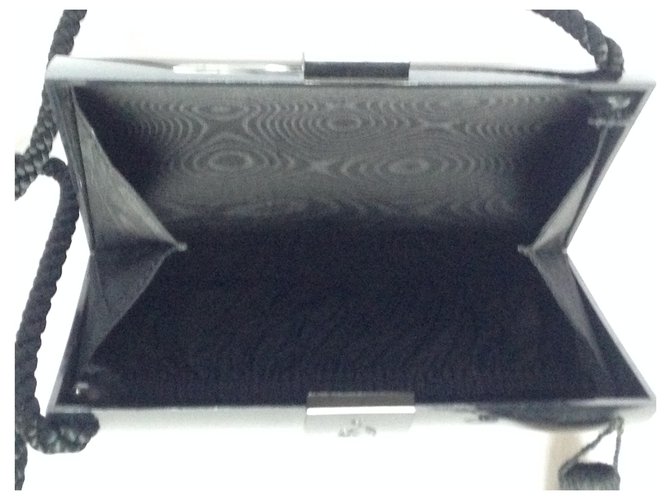 Lanvin Arpège Borsa da Sera Nera in Plastica Nero - vista 6