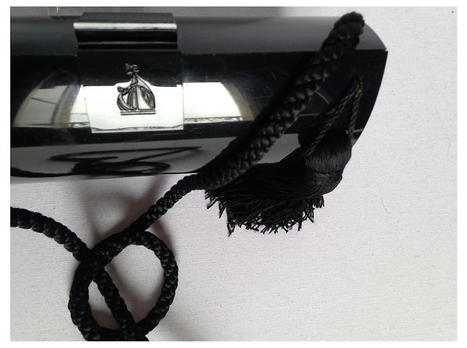 Lanvin Arpège Borsa da Sera Nera in Plastica Nero - vista 9