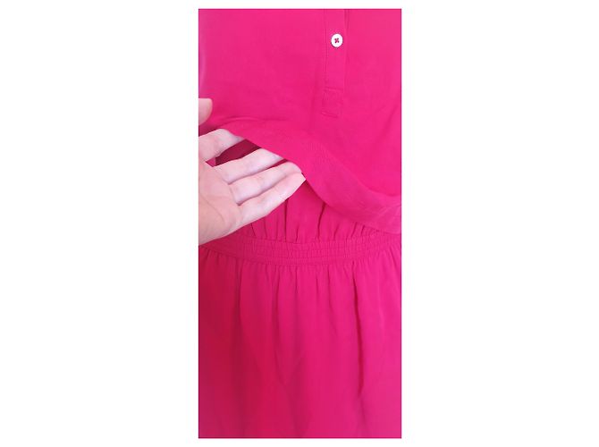 Calvin Klein Hemdkleid aus roter Viskose - Ansicht 5