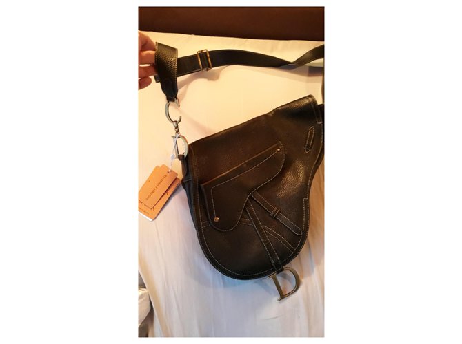 Borsa a tracolla Saddle grande dior Nero - vista 2