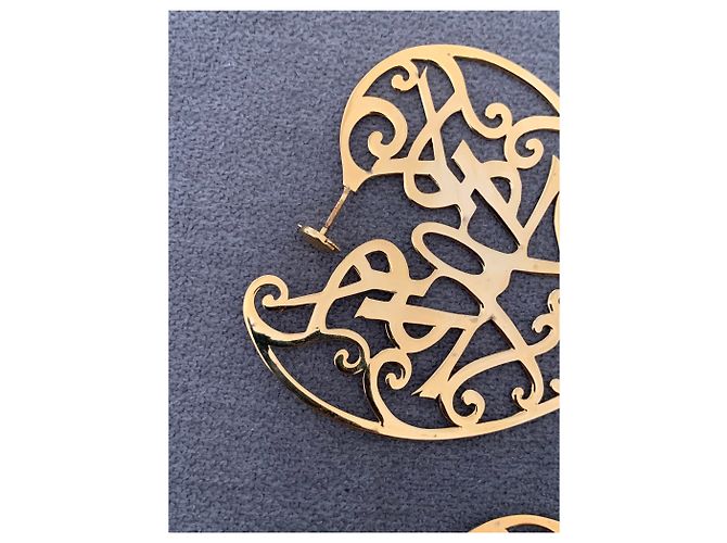 Orecchini Yves Saint Laurent dorati argento D'oro - vista 2