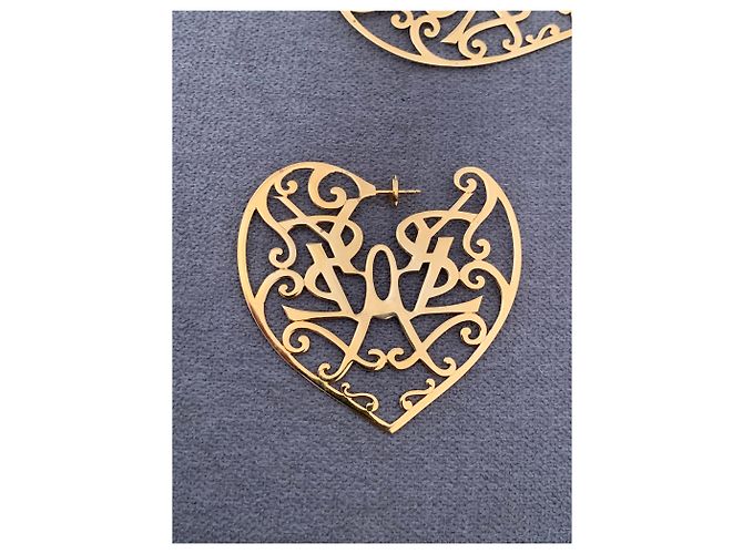 Orecchini Yves Saint Laurent dorati argento D'oro - vista 3
