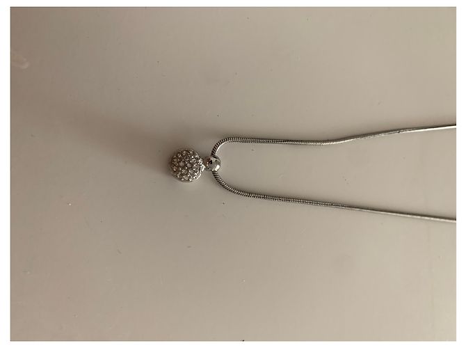 Collana Dior argentata in acciaio Argento - vista 2