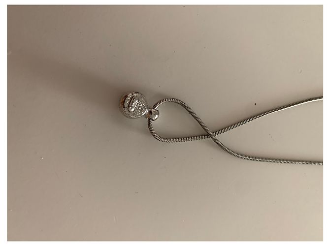 Collana Dior argentata in acciaio Argento - vista 3