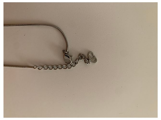 Collana Dior argentata in acciaio Argento - vista 4