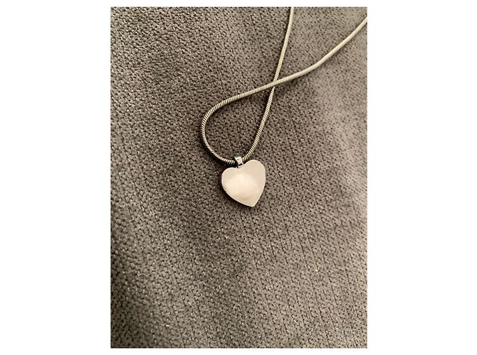 Collana Dior Cuore Argentata in Acciaio Argento - vista 2