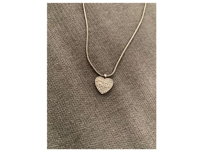 Collana Dior Cuore Argentata in Acciaio Argento - vista 4