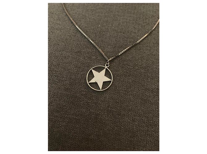 Collana Dior argentata in acciaio Argento - vista 3