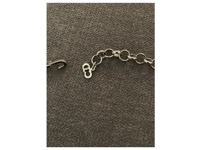 Collana Dior argentata in acciaio Argento - vista 4