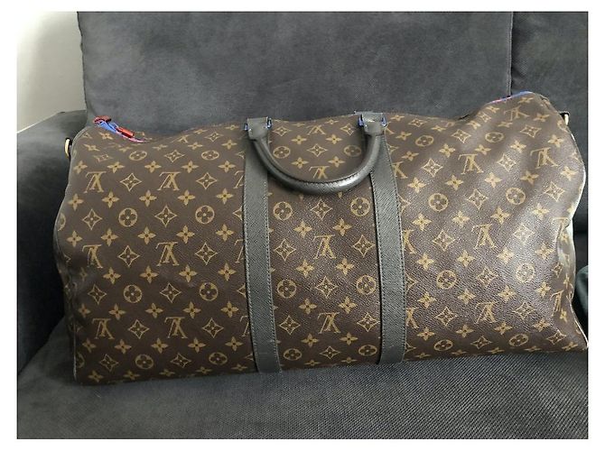 Borsa da viaggio Louis Vuitton Keepall 48H Marrone - vista 4