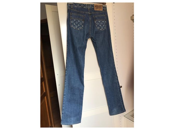 Vaqueros Louis Vuitton de Mezclilla Azules Talla 36 - vista 3