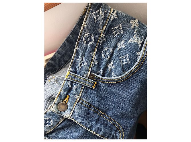 Vaqueros Louis Vuitton de Mezclilla Azules Talla 36 - vista 8