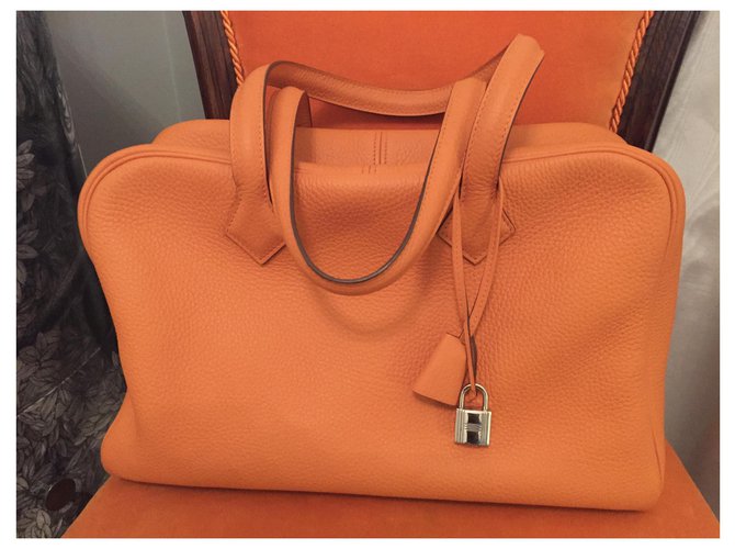 Hermès Borsa victoria ii Arancione - vista 3