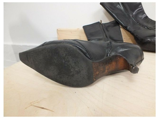 Yves Saint Laurent YSL Rive Gauche Vintage Stiefel Schwarz - Ansicht 6