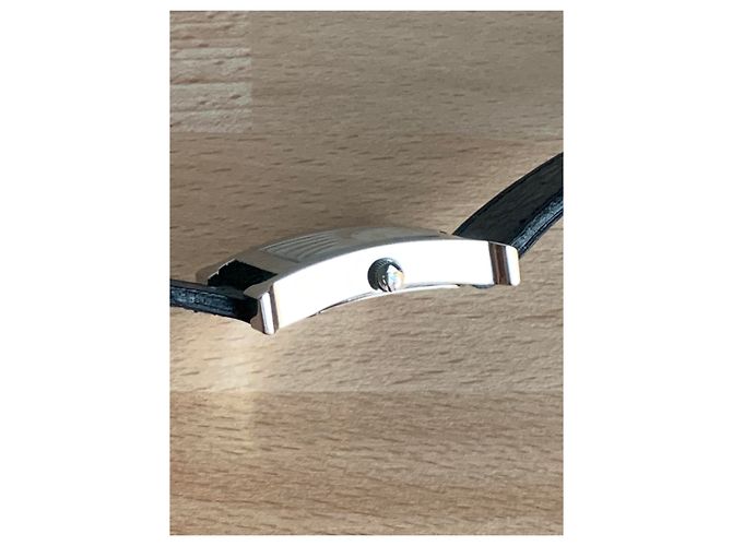Hermès H Stunde Gd Uhr Modell Armband Requin Dunkelblau - Ansicht 4