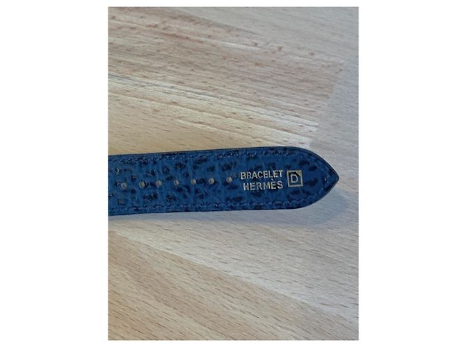 Hermès H Stunde Gd Uhr Modell Armband Requin Dunkelblau - Ansicht 8