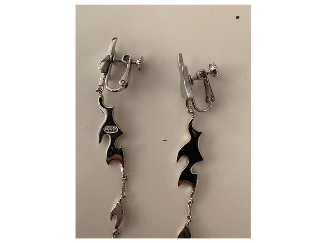 Pendientes Dior de acero plateado Plata - vista 3