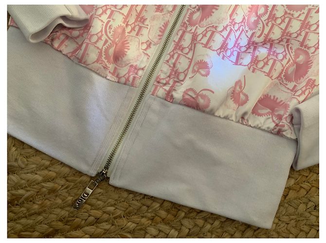 Dior Jacke aus Baumwolle Rosa Weiß Größe M Pink - Ansicht 2