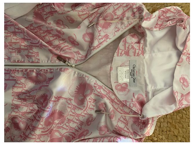 Dior Jacke aus Baumwolle Rosa Weiß Größe M Pink - Ansicht 6