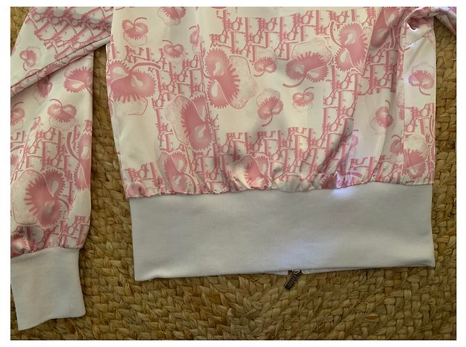 Dior Jacke aus Baumwolle Rosa Weiß Größe M Pink - Ansicht 7