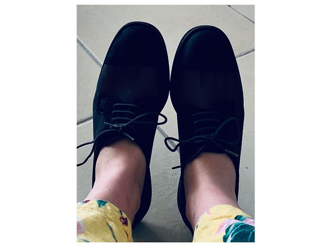 Scarpe Derby Chanel Nere Trasparenti Nero - vista 2