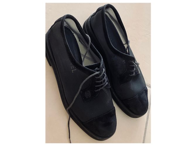 Scarpe Derby Chanel Nere Trasparenti Nero - vista 5