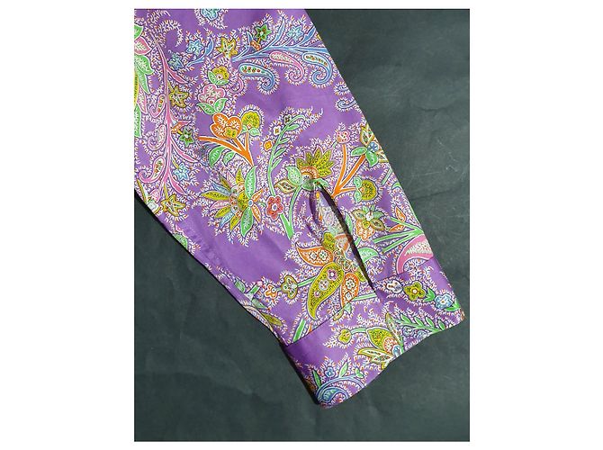 Camisa Ralph Lauren de algodón violeta con flores XL Multicolor Púrpura - vista 4