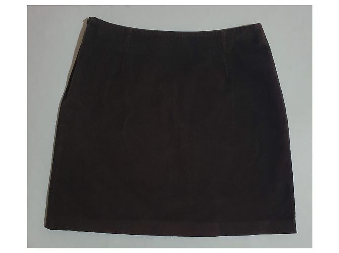 Falda de algodón marrón Roberto Collina Talla S Castaño - vista 2