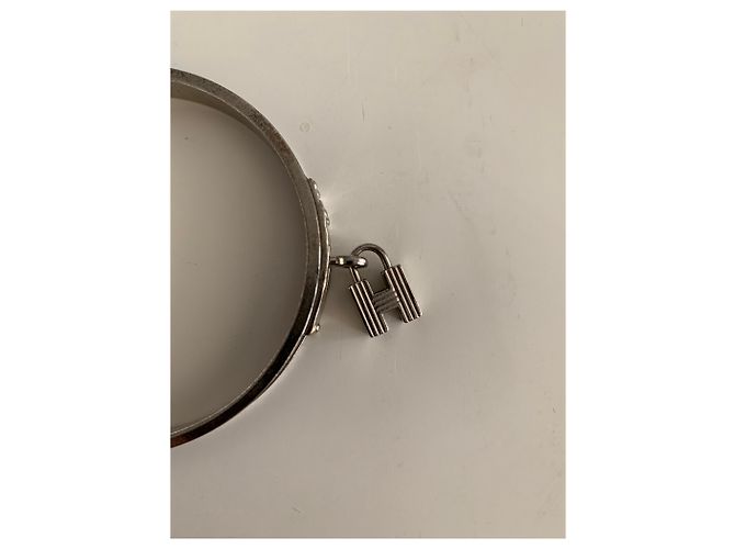 Bracciale Hermès Nero Argentato Metallo Argento - vista 3