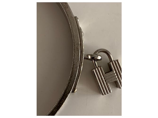 Bracciale Hermès Nero Argentato Metallo Argento - vista 4