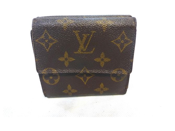 Louis Vuitton Elise Monogram Cartera Marrón Cuero Castaño - vista 2