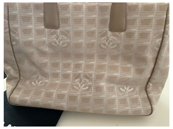 Borsa Chanel Beige in tessuto - vista 10