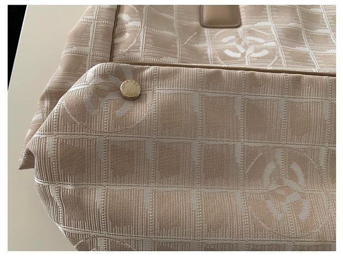 Borsa Chanel Beige in tessuto - vista 3