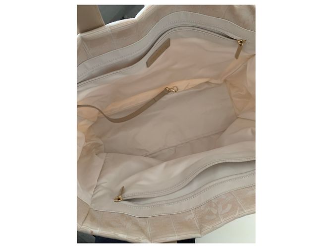 Borsa Chanel Beige in tessuto - vista 6