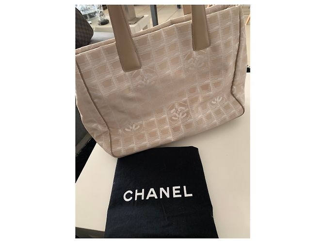 Borsa Chanel Beige in tessuto - vista 7
