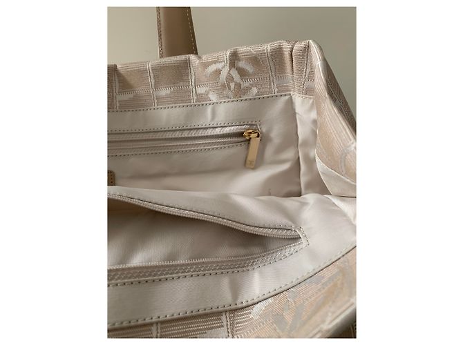 Borsa Chanel Beige in tessuto - vista 8