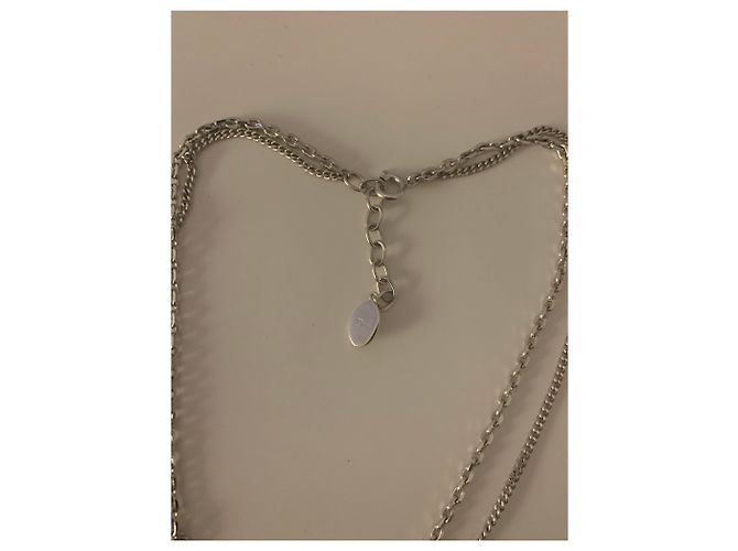 Collana doppia Dior argentata in acciaio Argento - vista 2