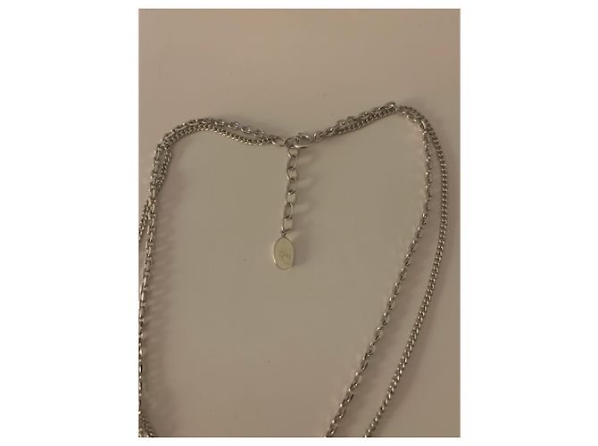Collana doppia Dior argentata in acciaio Argento - vista 3