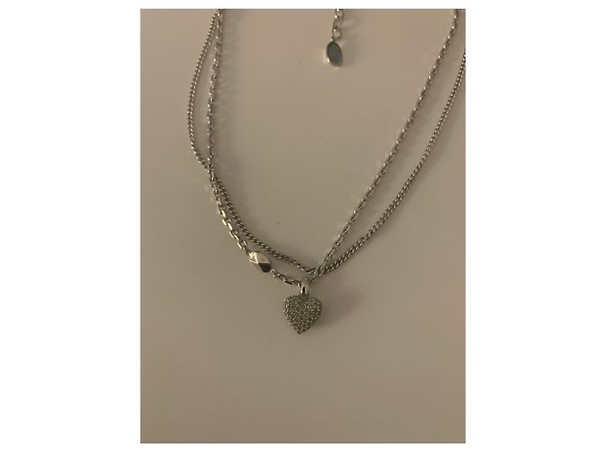 Collana doppia Dior argentata in acciaio Argento - vista 4