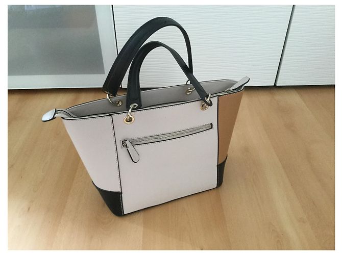 Bolsa Guess Modelo Cesta Bege e Cinza Prata - vista 2