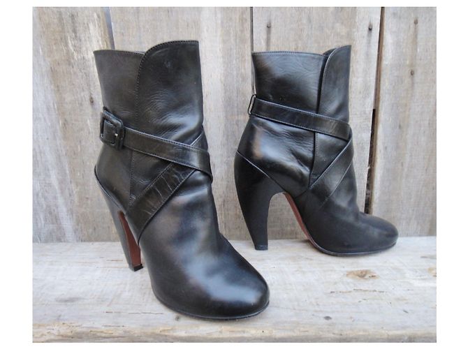 Botas Alaïa de piel negras 39 Negro - vista 3