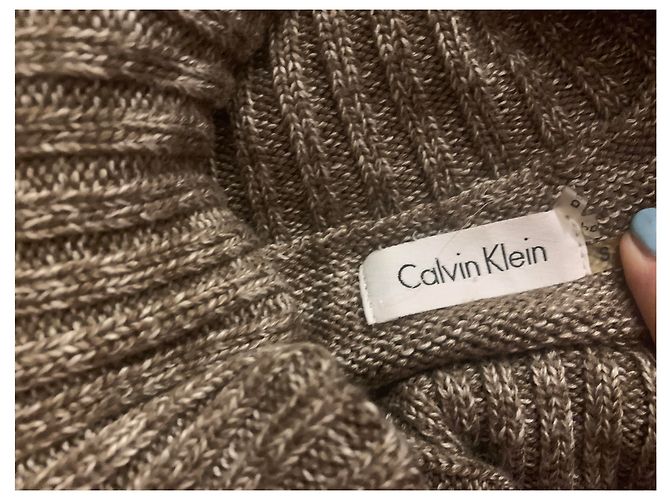 Vestido Calvin Klein Marrón de Acrílico S Castaño - vista 5