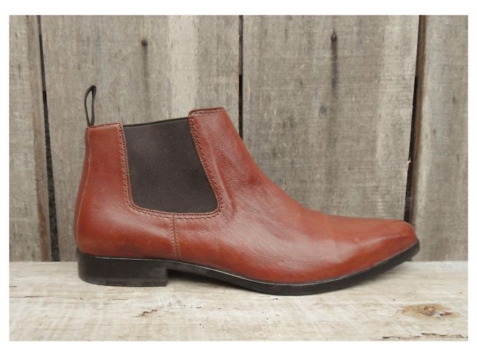 Botas Chelsea Heschung Cuero Marrón Claro 40 - vista 3