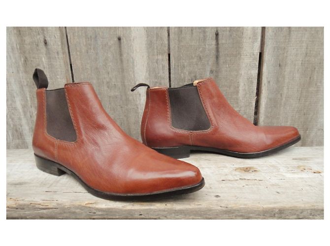 Botas Chelsea Heschung Cuero Marrón Claro 40 - vista 4