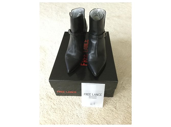 Botas de piel negras Free Lance 37 Negro - vista 2