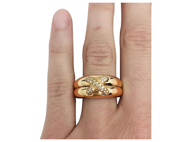 Chaumet Ring, "Collegamenti", Oro giallo e diamanti. - vista 3